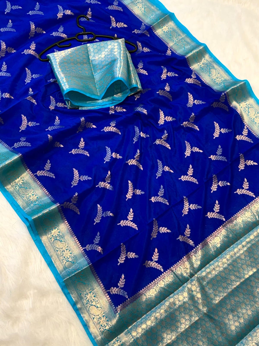 Beautiful Banarasi semi katan silk sarees