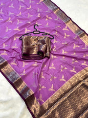 Beautiful Banarasi semi katan silk sarees