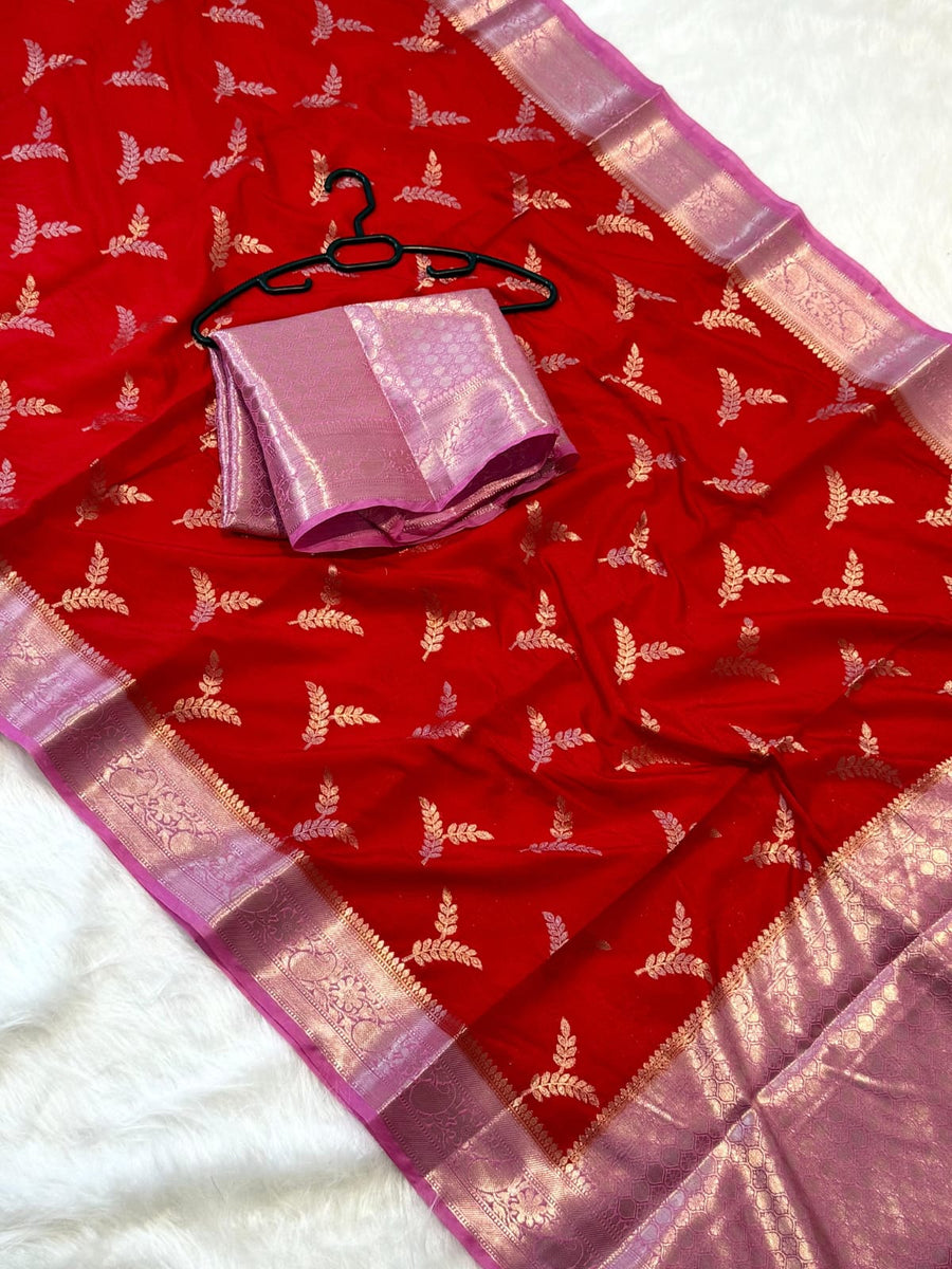 Beautiful Banarasi semi katan silk sarees