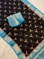 Beautiful Banarasi semi katan silk sarees