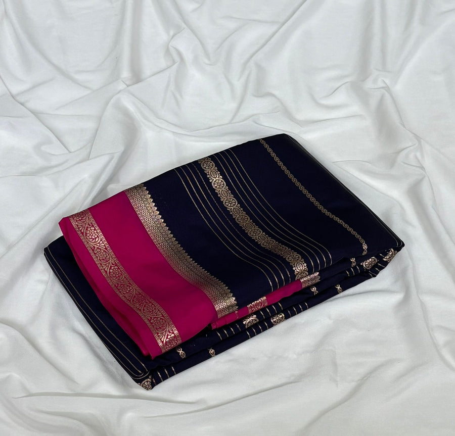Mysore crepe saree