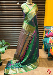 Gadwal dual-toned soft silk sarees