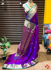 Gadwal dual-toned soft silk sarees