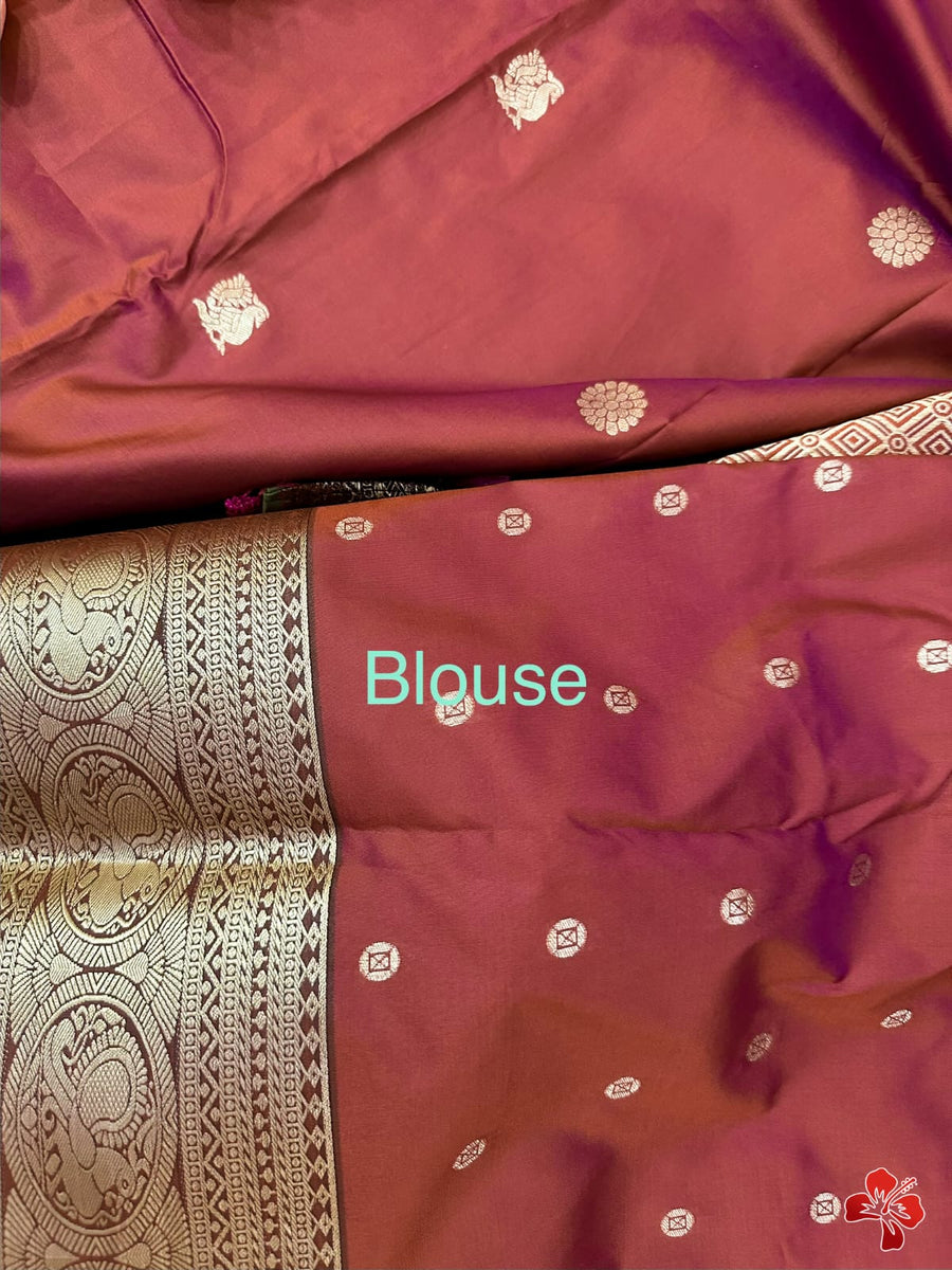 Gadwal dual-toned soft silk sarees