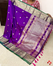 Gadwal dual-toned soft silk sarees