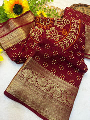 Stunning Kanjivaram Bandhani