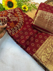 Stunning Kanjivaram Bandhani