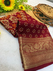 Stunning Kanjivaram Bandhani