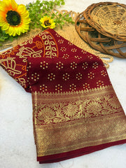 Stunning Kanjivaram Bandhani
