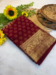 Stunning Kanjivaram Bandhani