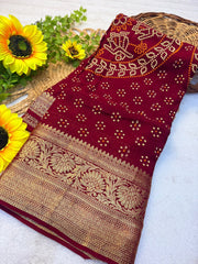 Stunning Kanjivaram Bandhani