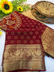 Stunning Kanjivaram Bandhani
