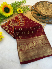 Stunning Kanjivaram Bandhani