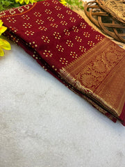 Stunning Kanjivaram Bandhani