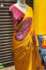 silky satin crepe sarees