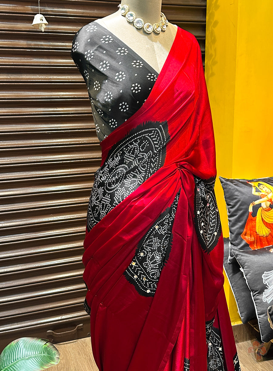 silky satin crepe sarees