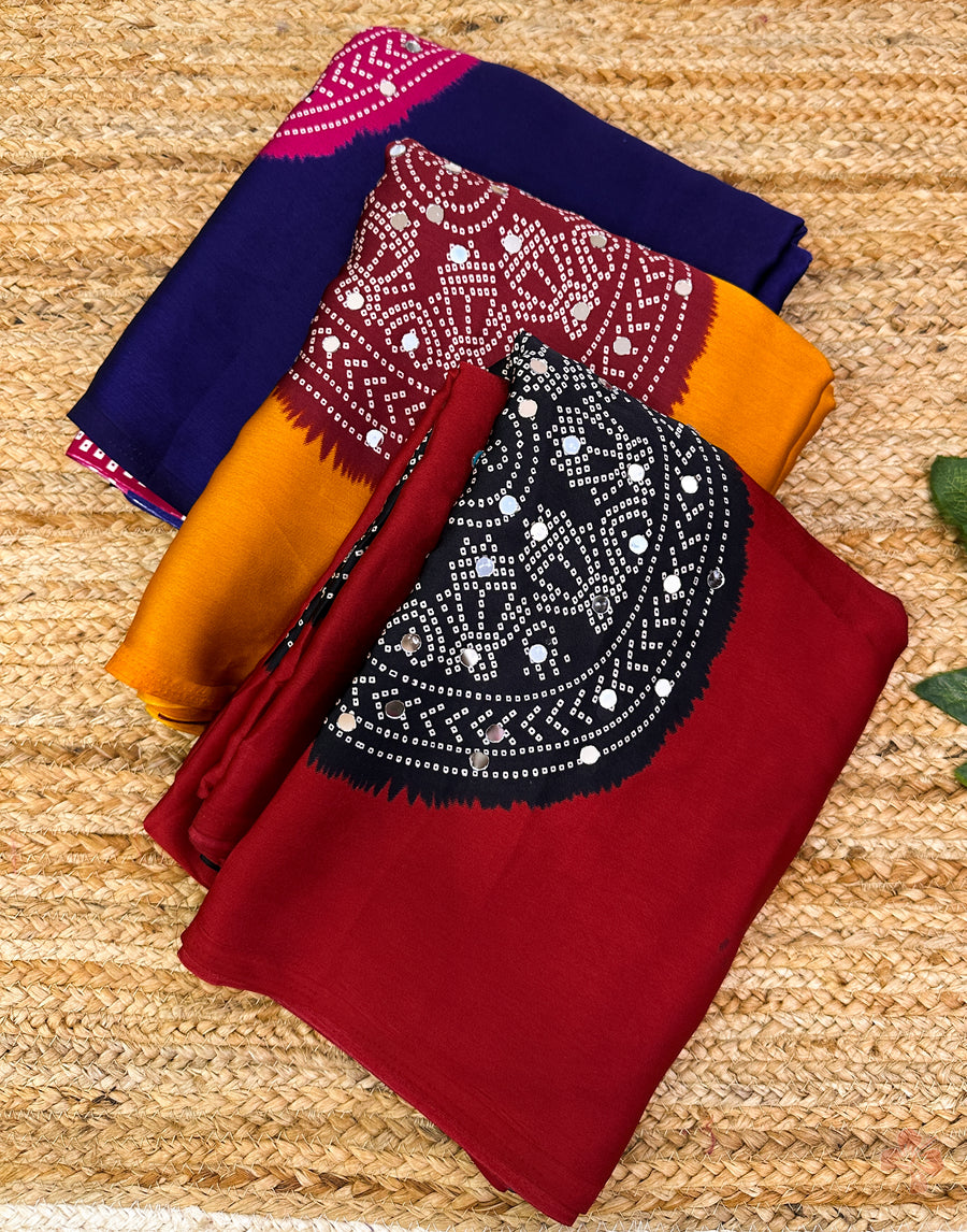 silky satin crepe sarees
