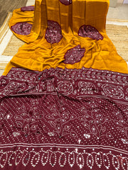 silky satin crepe sarees