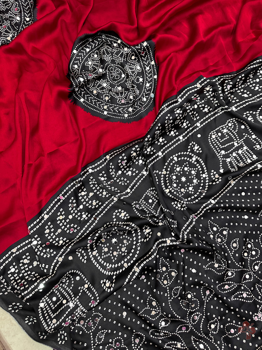 silky satin crepe sarees