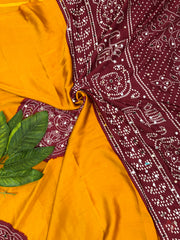 silky satin crepe sarees