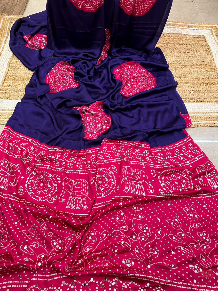 silky satin crepe sarees