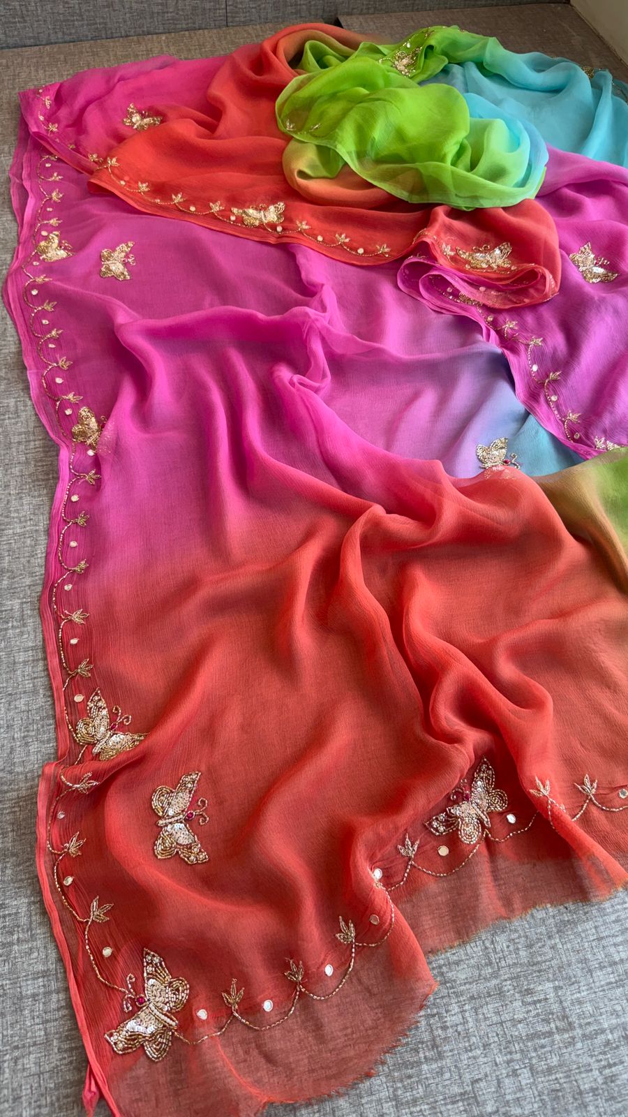 Pure soft chiffon saree