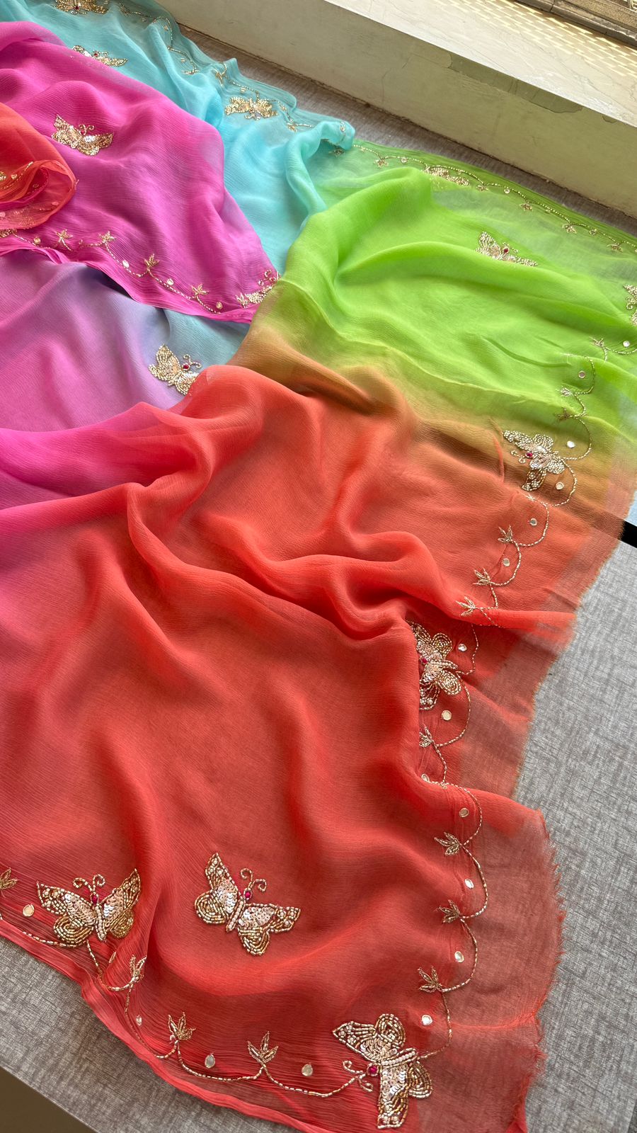 Pure soft chiffon saree