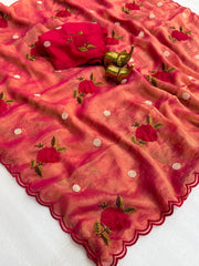 moss silk saree