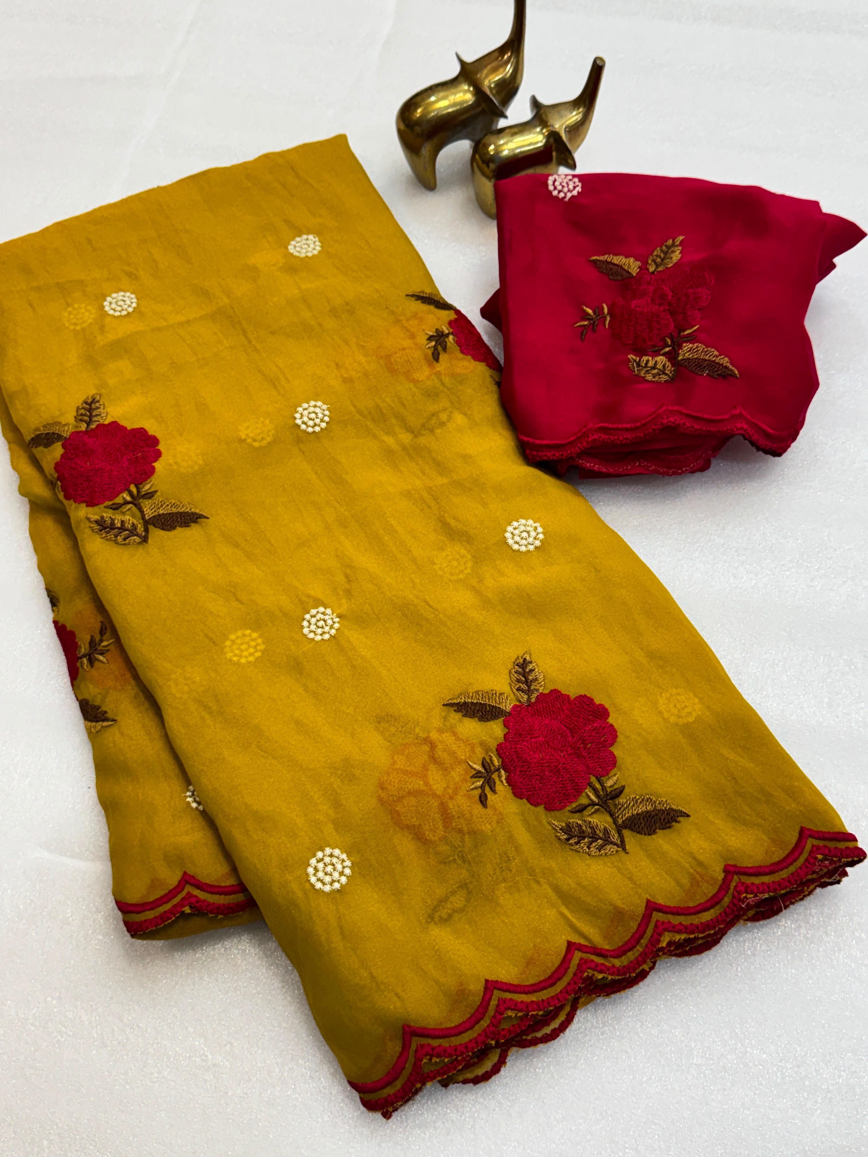 moss silk saree