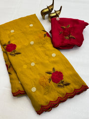 moss silk saree