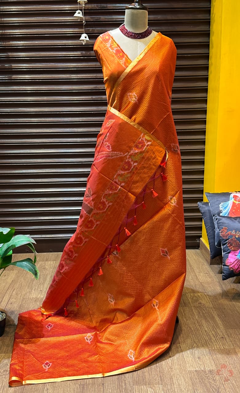 Premium handwoven ikkat saree