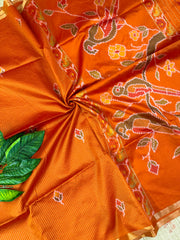 Premium handwoven ikkat saree