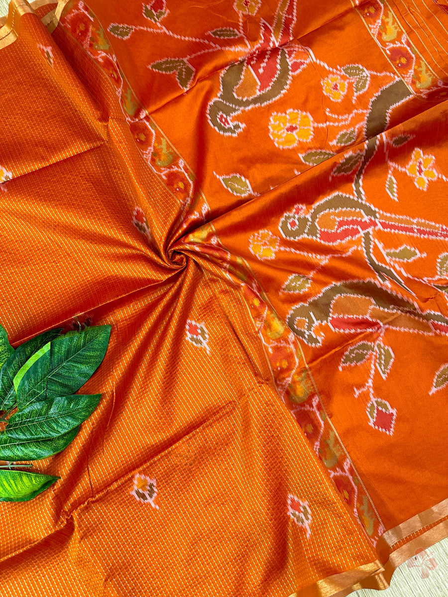 Premium handwoven ikkat saree