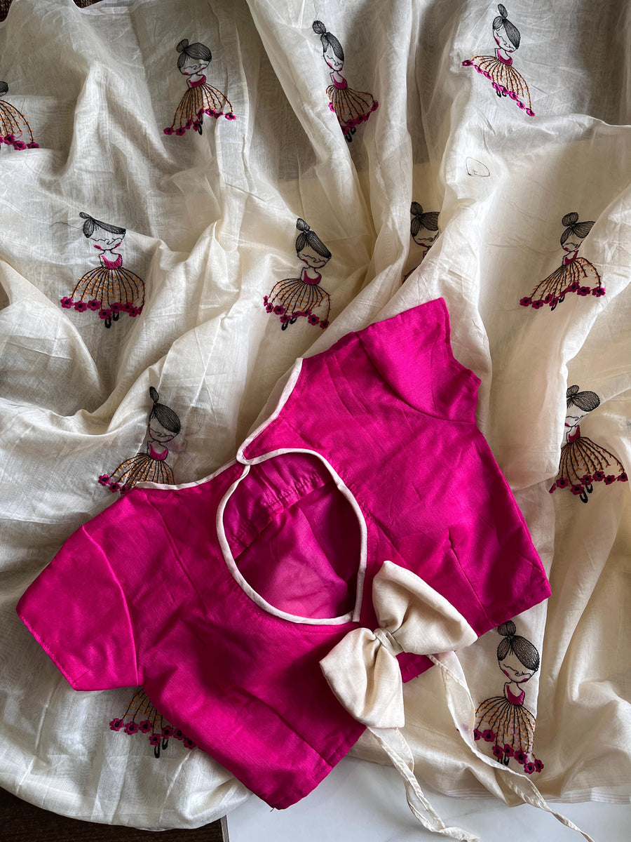 Chanderi cotton saree