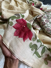 Premium Linen Mirror Saree