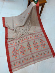 Cotton Khadi Jamdani saree