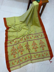 Cotton Khadi Jamdani saree