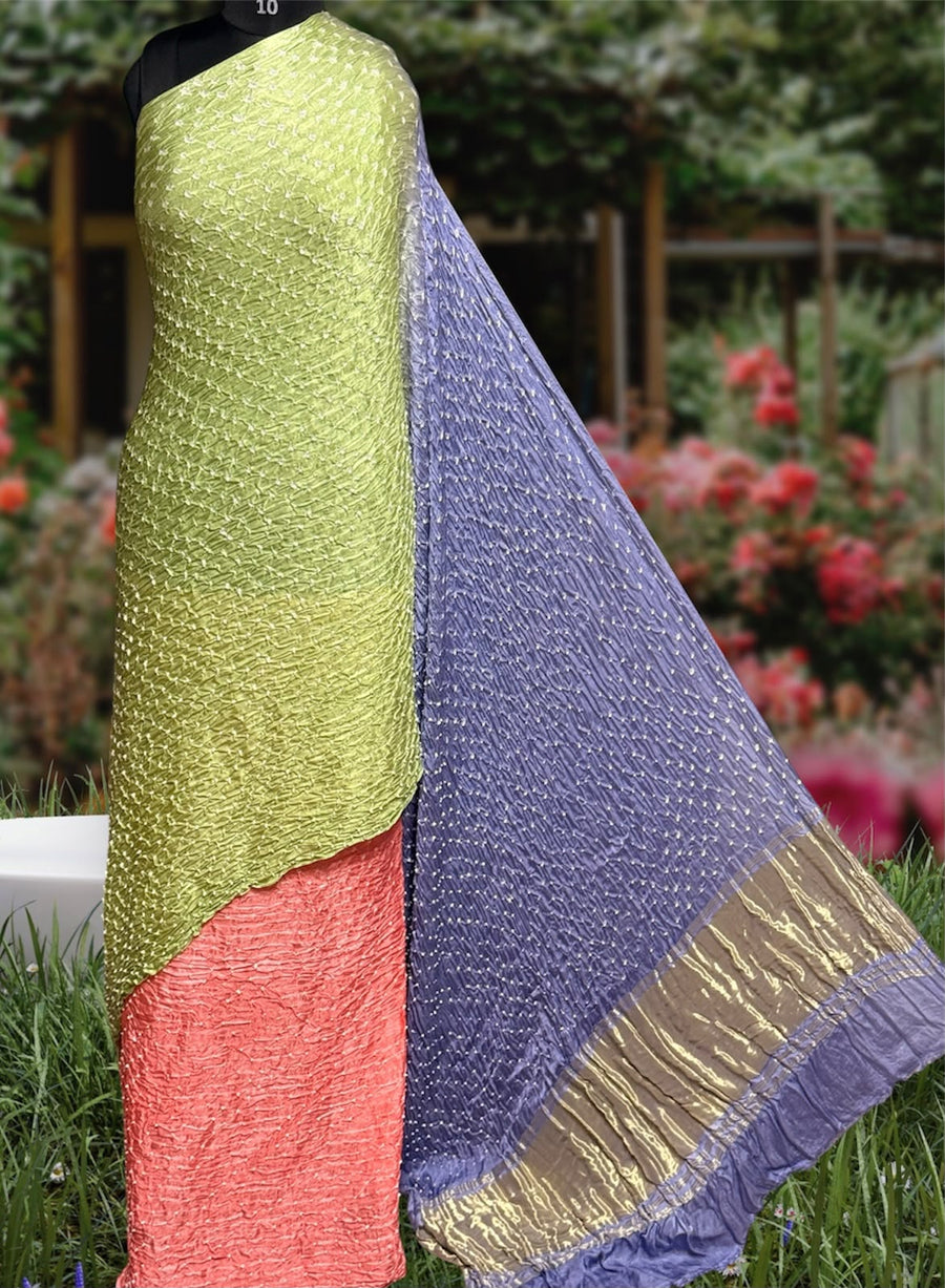 Modal silk bandhej saree