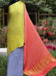 Modal silk bandhej saree
