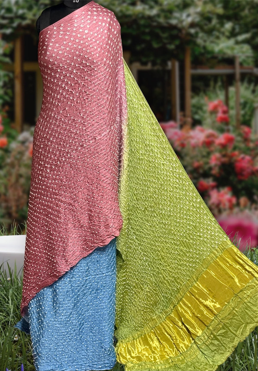 Modal silk bandhej saree