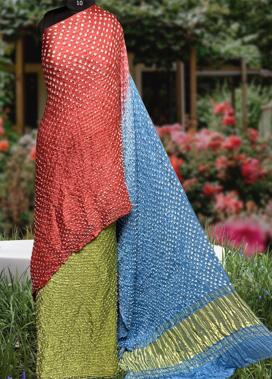Modal silk bandhej saree