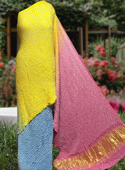 Modal silk bandhej saree