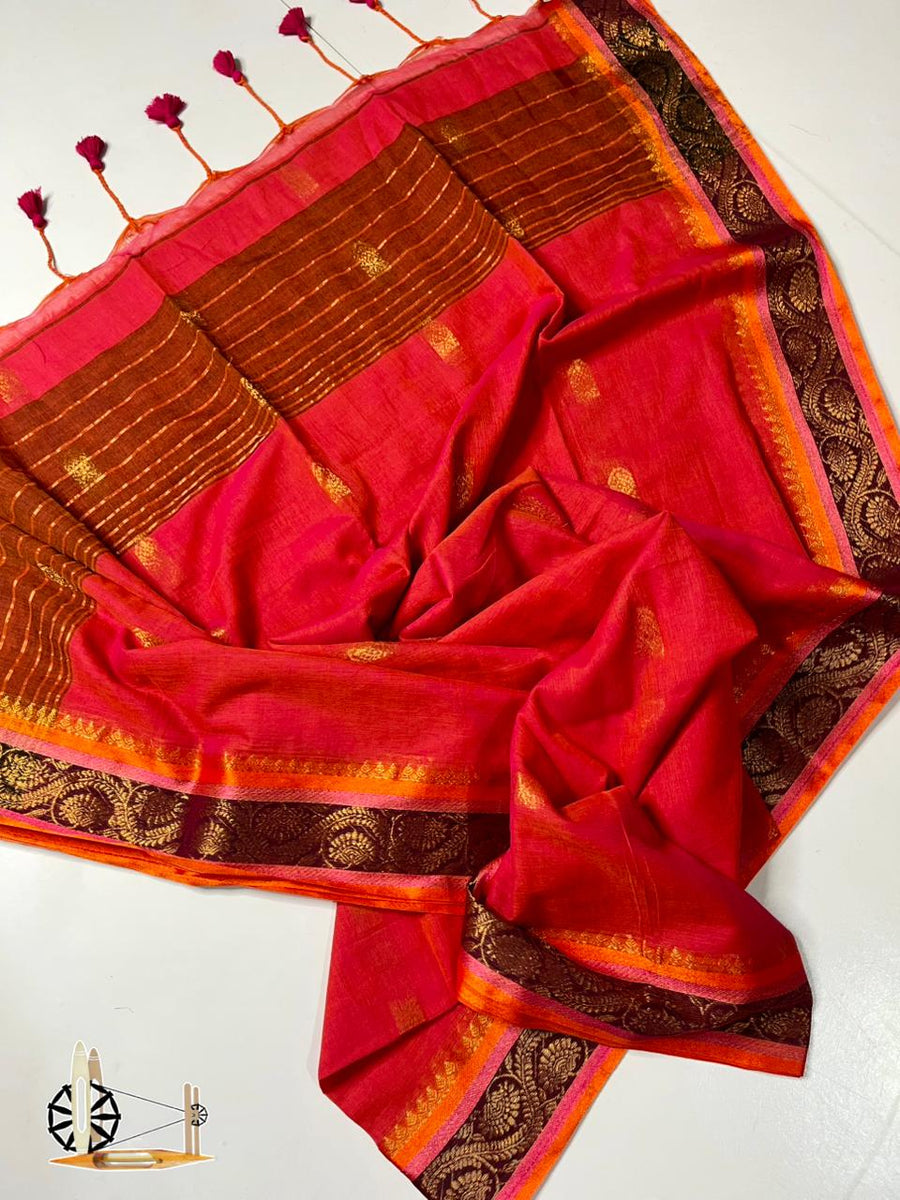 Pure mull cotton saree