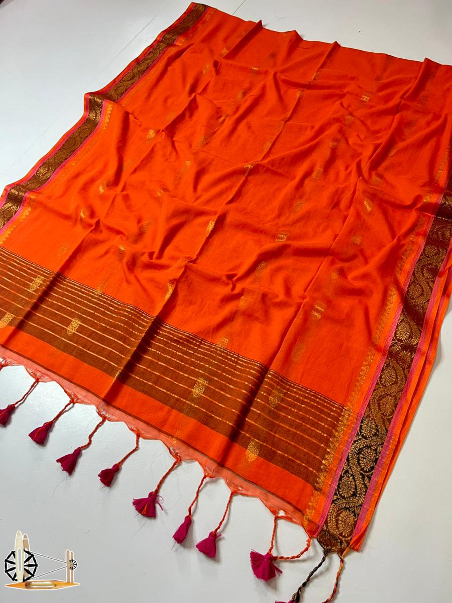 Pure mull cotton saree