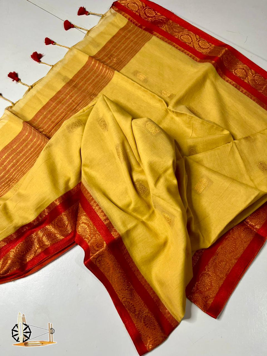 Pure mull cotton saree