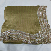Zari silk handwork saree