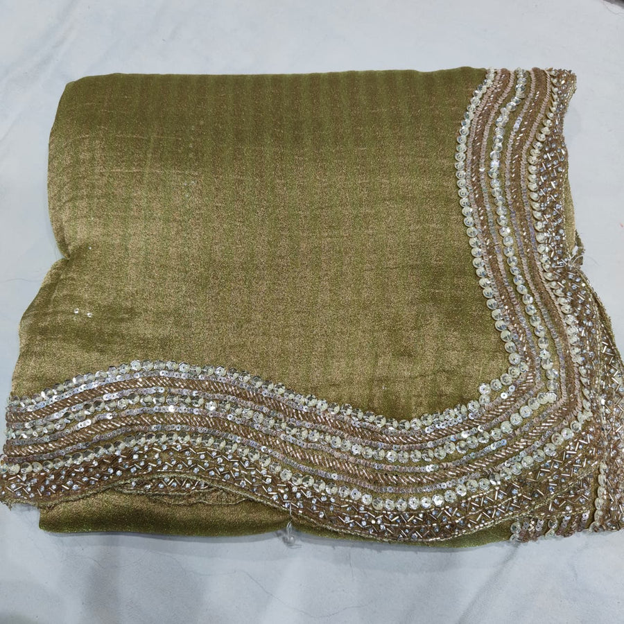 Zari silk handwork saree