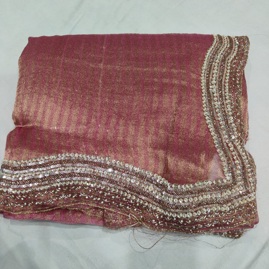 Zari silk handwork saree