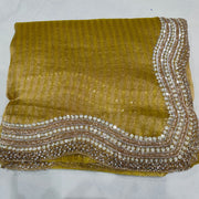 Zari silk handwork saree