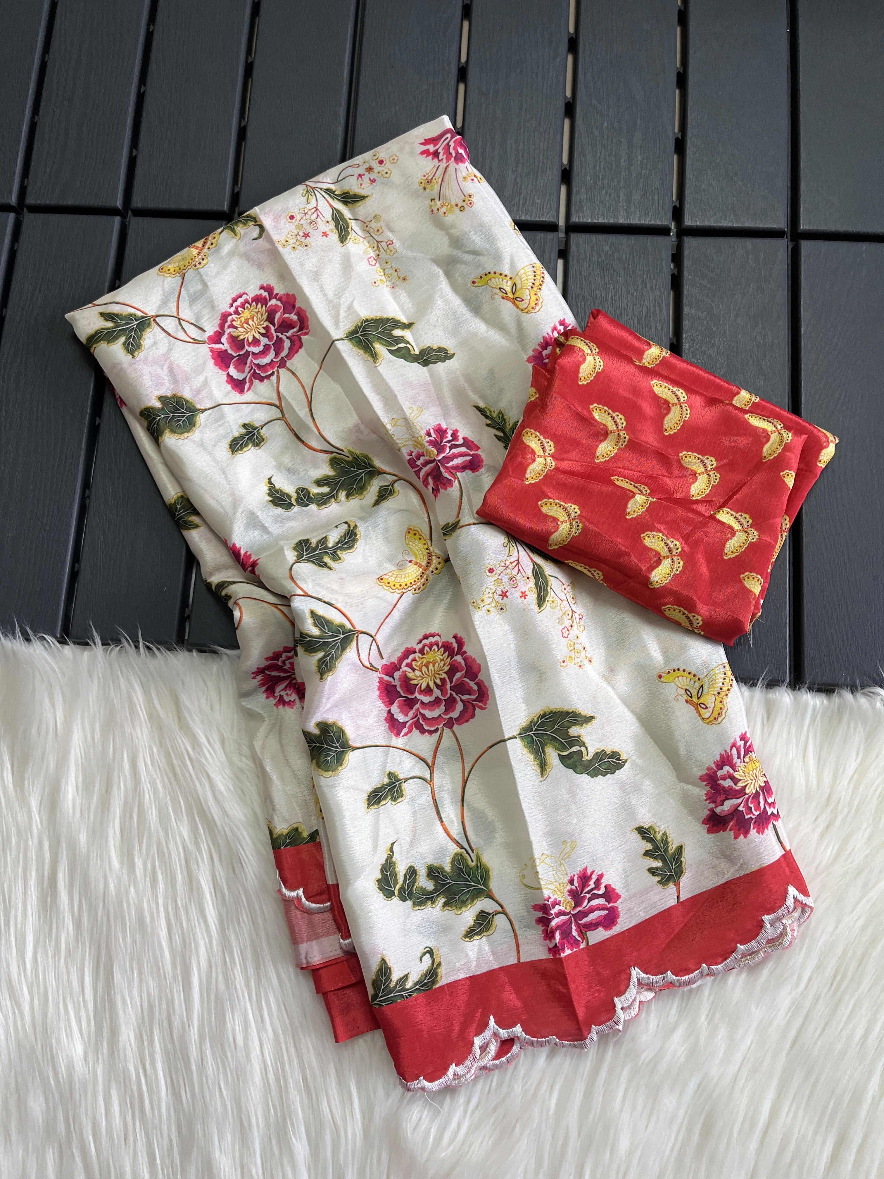 Premium Mangalkari Chinnon Saree